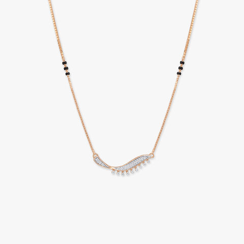 Graceful Wave Diamond Mangalsutra