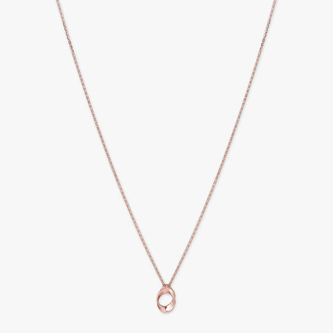 Fluid Void Gold Pendant with Chain and Earrings