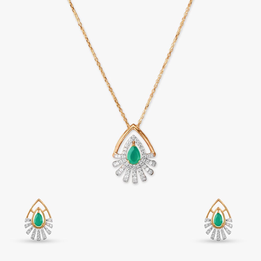Tanishq diamond pendant set price list on sale