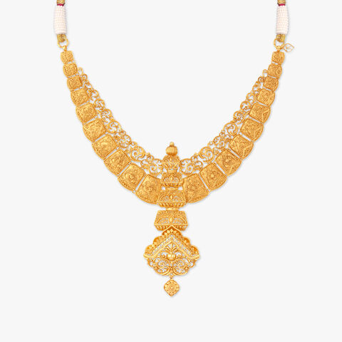 Whispering Vines Gold Necklace Set