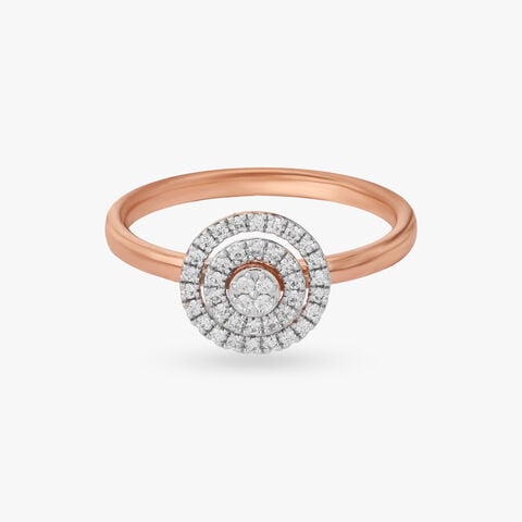 Spiral Halo Diamond Ring