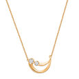 Mamma Mia 14 KT Yellow Gold Luna Love  Pendant with Chain,,hi-res image number null