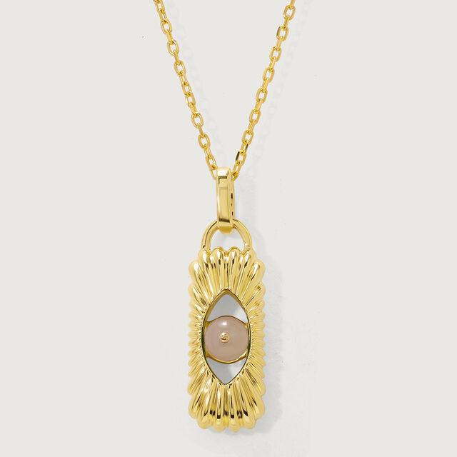 Enchanted Transformation 18KT Chain White Moon Stone  Pendant with chain,,hi-res image number null