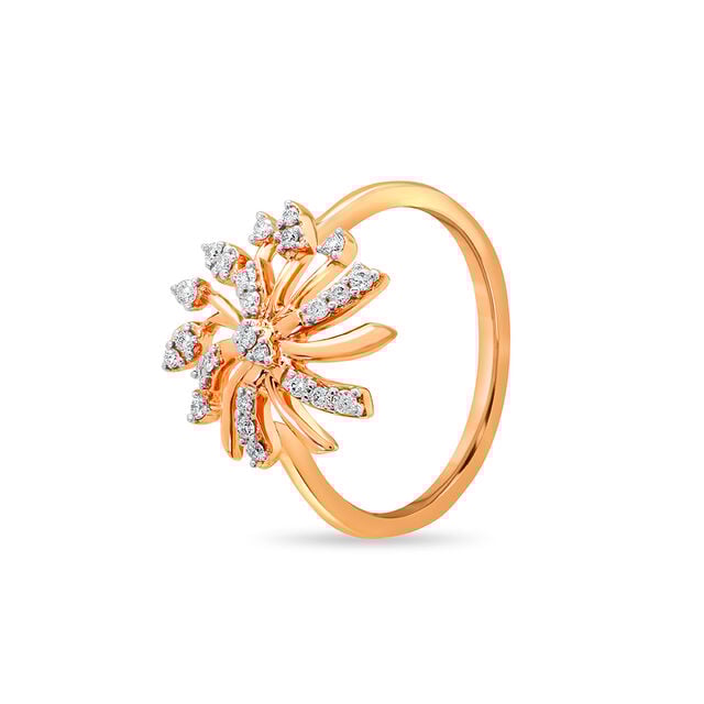 14 KT Rose Gold Pretty Flower Ring,,hi-res image number null