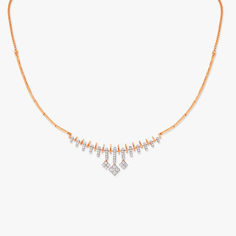 Chic Glam Diamond Necklace Set