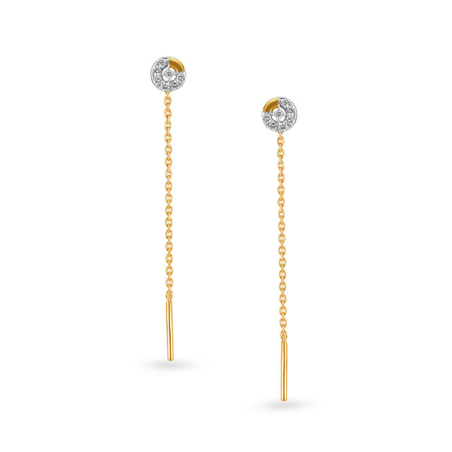 Ethereal Fancy Gold and Diamond Sui Dhaga,,hi-res image number null
