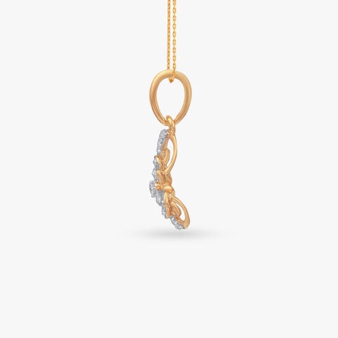 Swirl Bloom Diamond Pendant