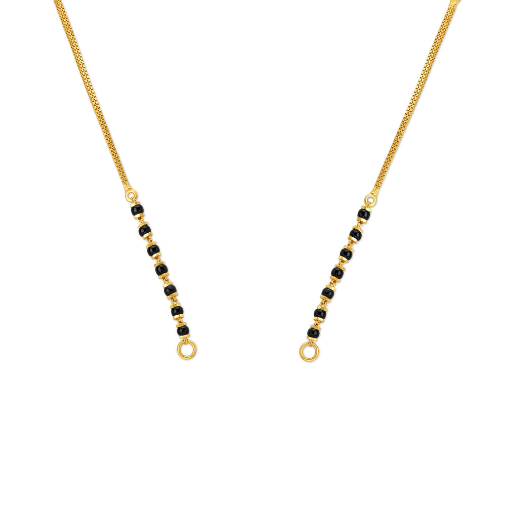 Gold black beads deals chains tanishq with price