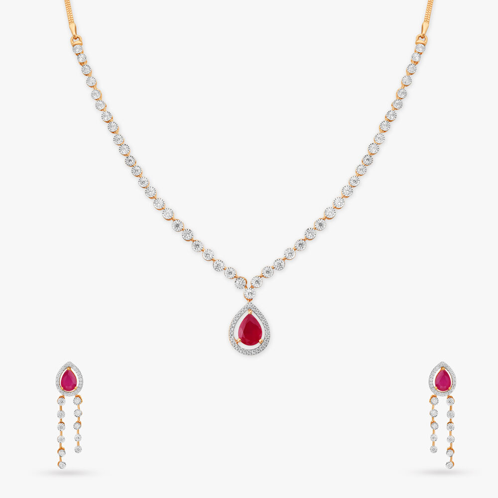 Ethereal Diamond Necklace Set