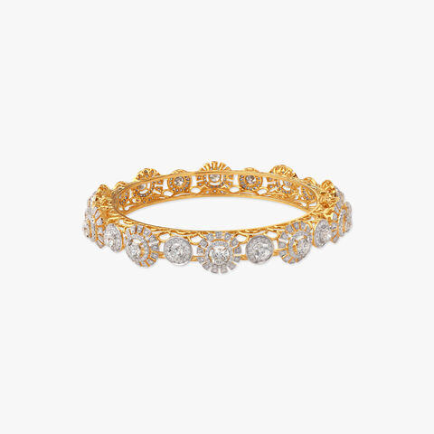 Ornate Orbit Solitaire Bangle