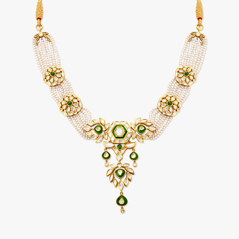 Intricate Kundan Polki Necklace Set