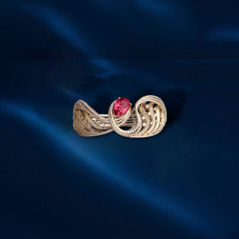 Scarlet Drift Diamond Bangle
