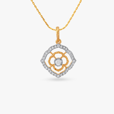 Floral Elegance Diamond Pendant