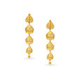 Opulent Yellow Gold Tiered Spade Jhumkas,,hi-res image number null