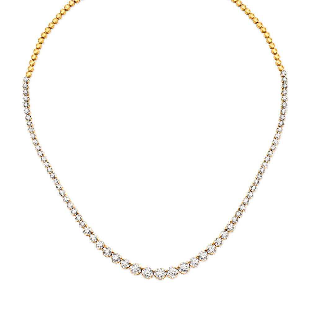 Diamond string new arrivals necklace tanishq