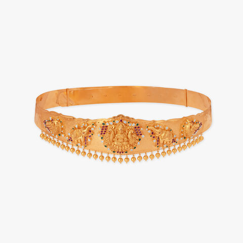 Splendid Gold Goddess Lakshmi Waist Belt for the South Indian Bride