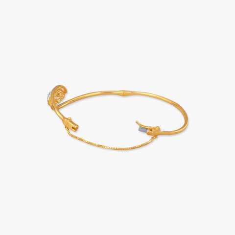 Artistic Oval Diamond Bangle