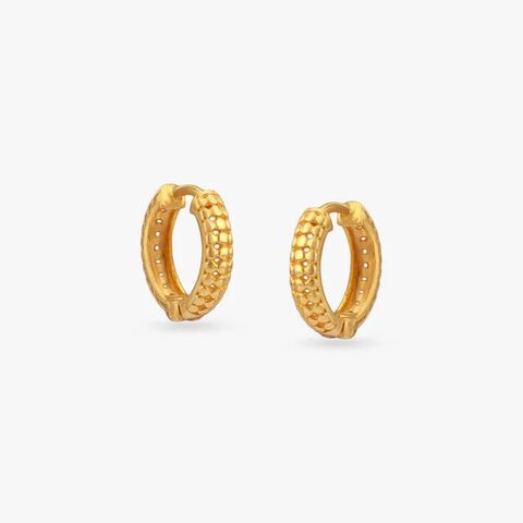 Gilded Rhythm Gold Hoop Earrings
