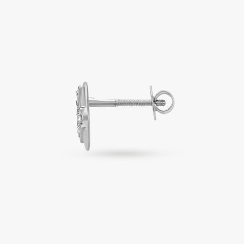 Elegant Circular Diamond Stud Earring for Men