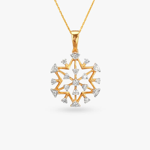 Starburst Blossom Diamond Pendant