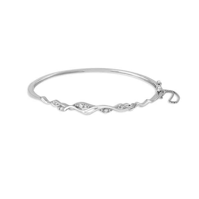 14kt White Gold Bangle - By the Beach,,hi-res image number null