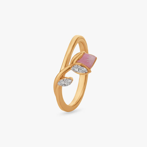 Blush Vine Diamond Ring