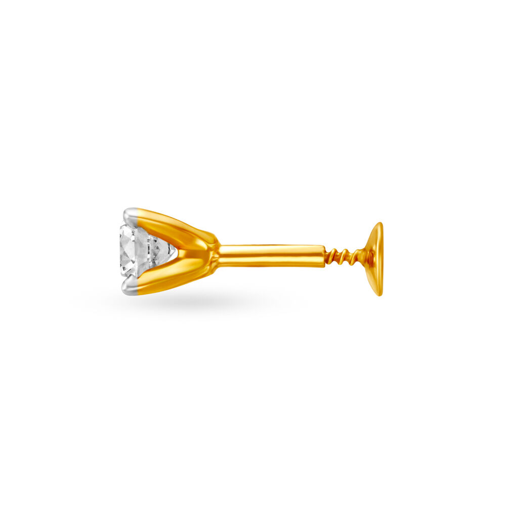 Single diamond nose pin tanishq on sale