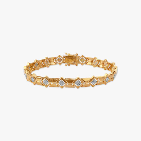 Square Link Diamond Bracelet