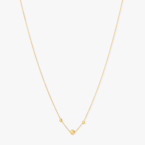 Swirl Bead Gold Chain