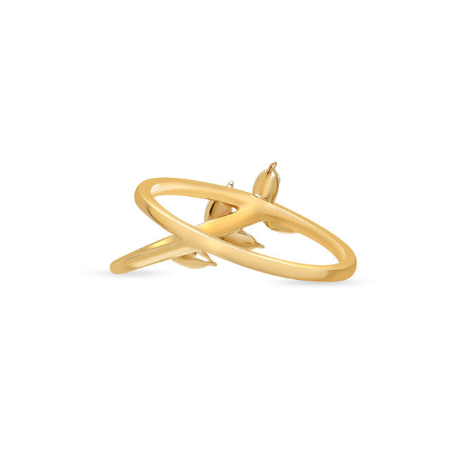 14 KT Yellow Gold Summer Shade Diamond Finger Ring,,hi-res image number null