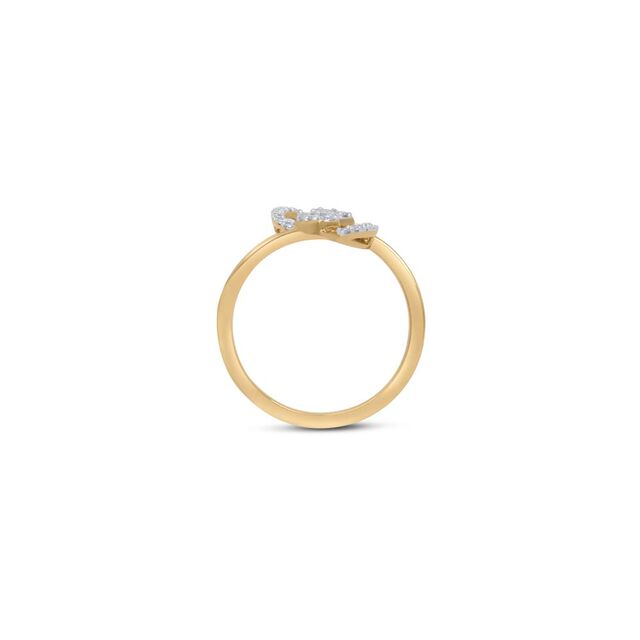 14 KT Yellow Gold Elegant Diamond Ring,,hi-res image number null
