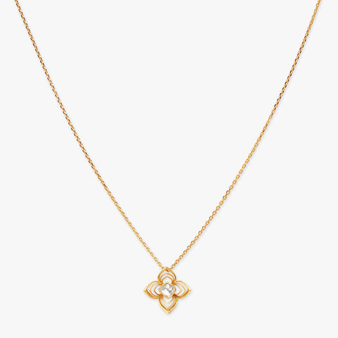 Classy Floral Pendant with Chain
