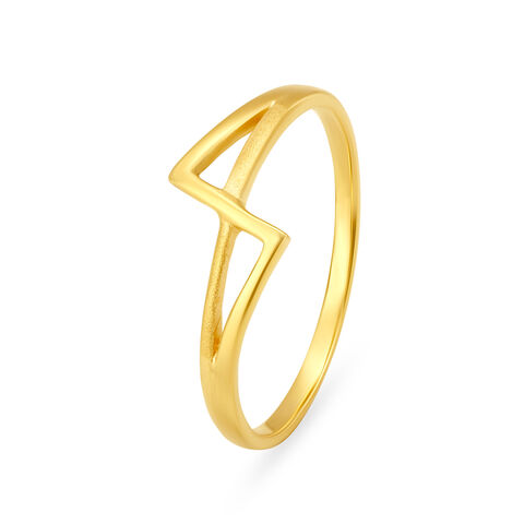 Edgy Geometric Gold Ring