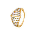 14KT Yellow Gold Finger Ring with Diamonds,,hi-res image number null