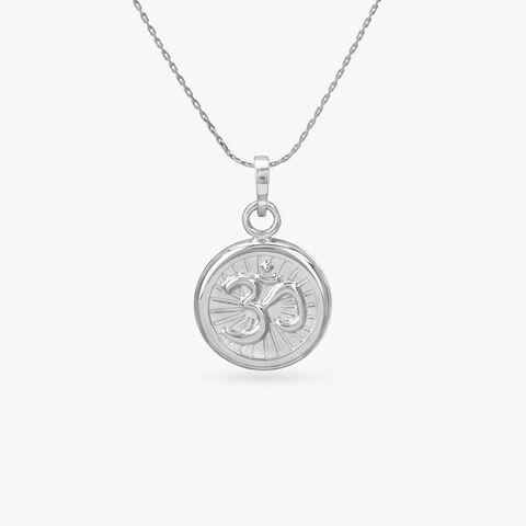 Radiant Om Silver Pendant