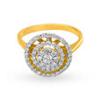 Spangled 18 Karat White And Rose Gold And Diamond Cluster Ring,,hi-res image number null