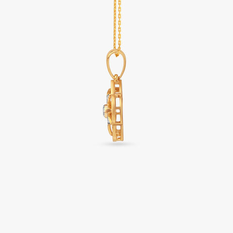Iridescent Blossom Diamond Pendant