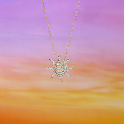 Solar Radiance Diamond Necklace