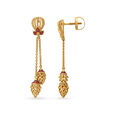 Enthralling Dangling Gold Drop Earrings,,hi-res image number null