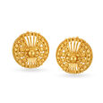 Intricate 22 Karat Yellow Gold Beaded Circular Studs,,hi-res image number null