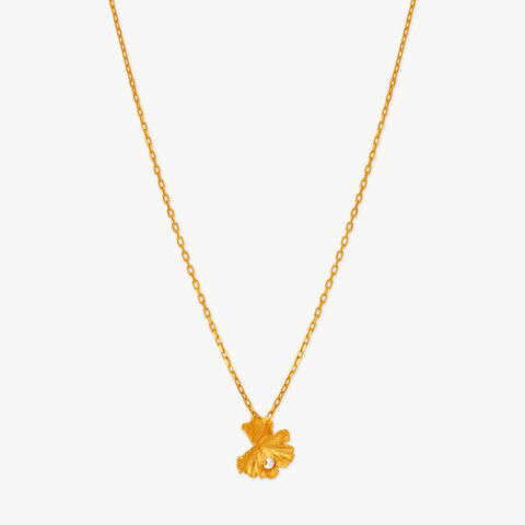 Blossoming Pearl Pendant with Chain