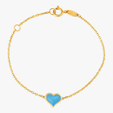 Lovely Blue Heart Bracelet for Kids