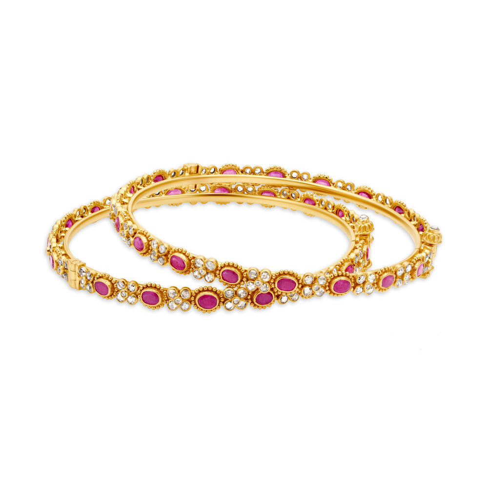 Red Velvet Gold Bangles