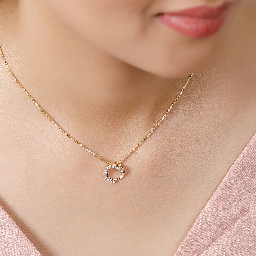 Yellow gold outlet pendant without chain