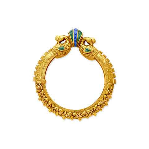 Opulent Kundan Gold Bangle