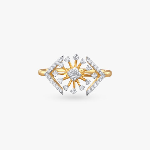 Sunray Bloom Diamond Ring