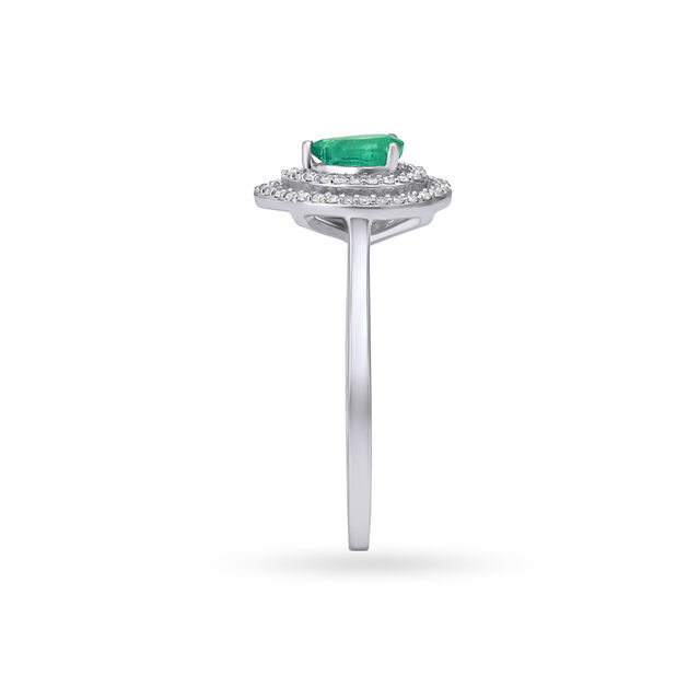 Teardrop Birth Stone Diamond Finger Ring,,hi-res image number null