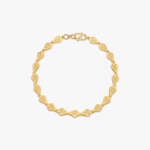 Angular Glow Gold Bracelet