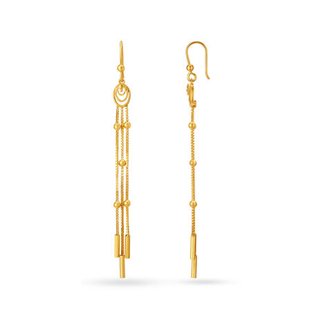 Dreamcatcher Gold Hoop Earrings