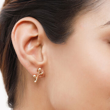 14 KT Yellow Gold Gilded Ascent Hoop Earrings